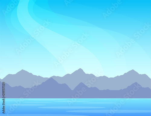 Nature panorama with mounta...