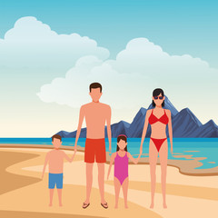 Wall Mural - summer vacation cartoon