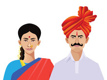 Indian - Maharashtra Rural Man And Woman