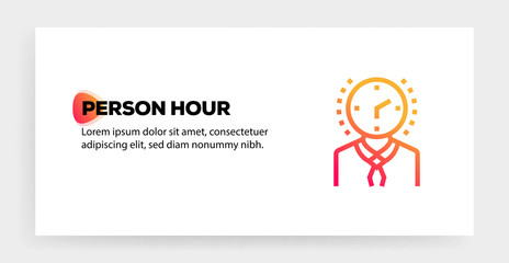 Sticker - PERSON HOUR ICON CONCEPT