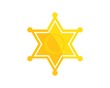 © sangidan - sheriff  badge  hat logo icon illustration vector design