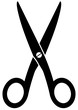 gz457 GrafikZeichnung - german: Schere Symbol. english: scissors icon / cut sign. close-up - simple template isolated on white background - xxl g8505