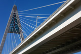 Fototapeta Most - Bridge detail with geometrical structures (Megyeri Bridge, Hungary)