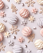© Yaroslav Danylchenko/Stocksy - Handcraft wooden decorative Christmas trees, paper origami balls and stars on a gray background. Christmas layout. Flat lay
