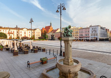 Bydgoszcz. Architecture Of The Old Town Square In The Morning