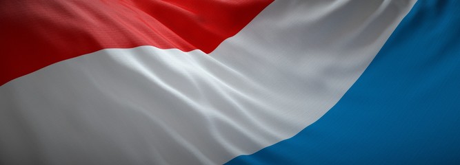 Wall Mural - Official flag of Luxembourg. Web Banner