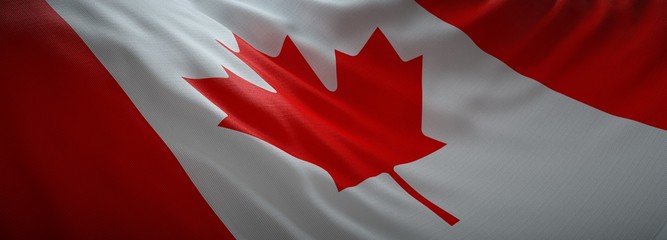 Wall Mural - Official flag of Canada. Web Banner