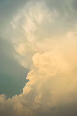 Wall Mural - View of the main tower and anvil with mammatus clouds of a thunderstorm