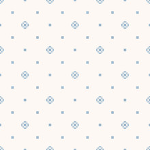 Vector Minimalist Geometric Texture. Subtle Abstract Light Blue Seamless Pattern