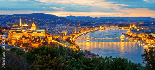 Budapest city and Danube river, Hungary Canvas Print