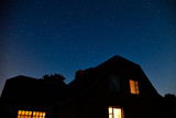 Fototapeta Na sufit - Autumn evening sky with stars.
