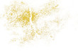 © banphote - Golden brush stroke design element. Abstract gold watercolor texture paint stain illustration.