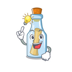 Wall Mural - Have an idea message in bottle with shape mascot