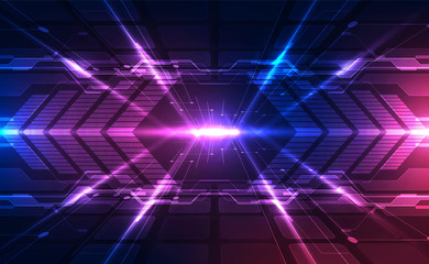 Abstract futuristic digital technology background. Illustration Vector