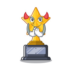 Canvas Print - Devil star trophy isolated in the cartoon