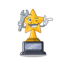 Sticker - Mechanic star shaped cartoon the toy trophy