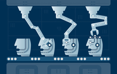 Poster - AI Bot production automated process on conveyor