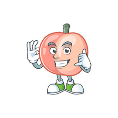 Poster - Call me fruit peach fresh character with mascot