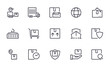 © milkywayy18 - Delivery icons set outline style