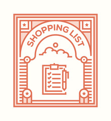 Sticker - SHOPPING LIST ICON CONCEPT