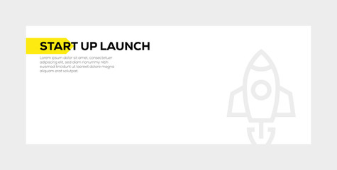 Wall Mural - START UP LAUNCH BANNER CONCEPT