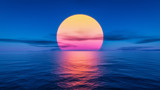 Fototapeta Zachód słońca - great sunset over the ocean