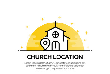 CHURCH LOCATION ICON CONCEPT