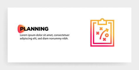 Canvas Print - PLANNING ICON CONCEPT