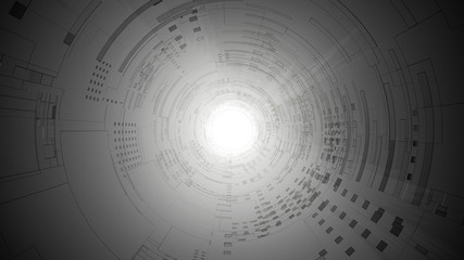 Poster - abstract futuristic object. hud elemet