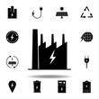 © FIDAN - factory, lightning icon . Set of alternative energy illustrations icons. Can be used for web, logo, mobile app, UI, UX