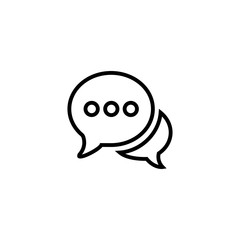 Poster - Chat icon vector. Chat line vector for web