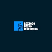 Box Square Logo Design Inspiration . Cube Logo Design . Letter B Logo Design Template