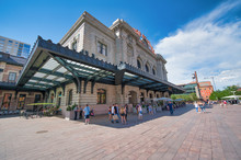 DENVER, CO - JULY 3, 2019: Union Station On A Beautiful Summer Day. Denver Is The Main City Of Colorado