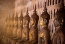 Old Buddha Statue In Wat Sisaket, Laos (Vientiane, Laos)