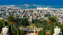Israel Haifa City View From Top Of The Mountain