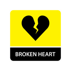 Wall Mural - Broken heart icon for web and mobile