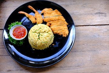 Sticker - Fried rice with egg and chicken