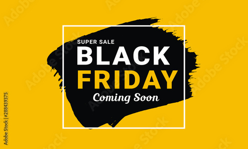 Cuadros en Lienzo Black Friday Promo Vector Banner Design