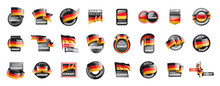 Germany Flag, Vector Illustration On A White Background