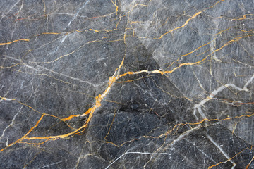 Wall Mural - Yellow patterned of dark gray marble texture background for product design
