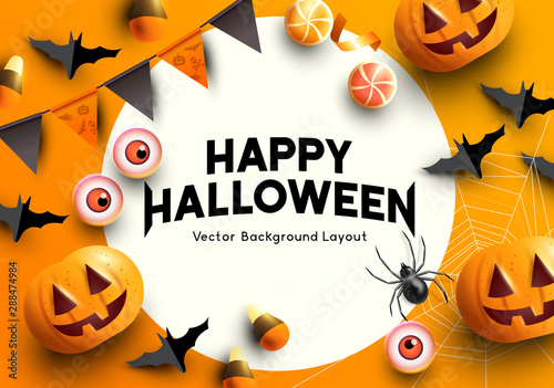 Fotografía A set of halloween themed party decorations