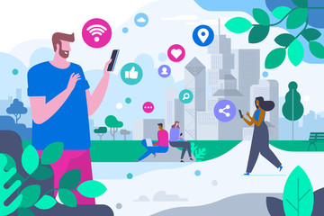 Poster - Networking people concept. Vector illustration