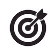 Vector icon goal. Arrows that successfully hit a target.