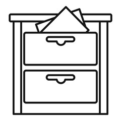 Poster - archive drawer icon. outline archive drawer vector icon for web design isolated on white background