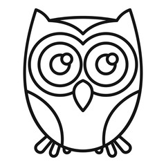 Wall Mural - Funny owl icon. Outline funny owl vector icon for web design isolated on white background