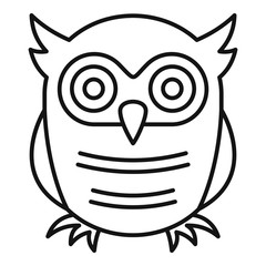 Poster - Education owl icon. Outline education owl vector icon for web design isolated on white background