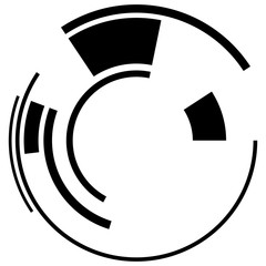 Poster - geometric circle. sci-fi, high-tech ui circular element