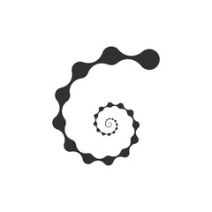 Poster - Abstract Molecular nanotechnology Spiral structure Logo. Stock Vector illustration isolated on white background