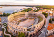Pula amphitheater in the morning, Croatia