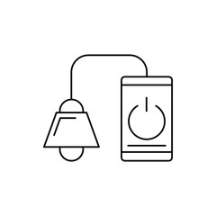Poster - Smartphone lamp icon. Element of Internet in life icon